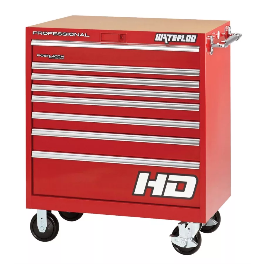 36" Wide x 21" Deep 8-Drawer Cabinet - Red
