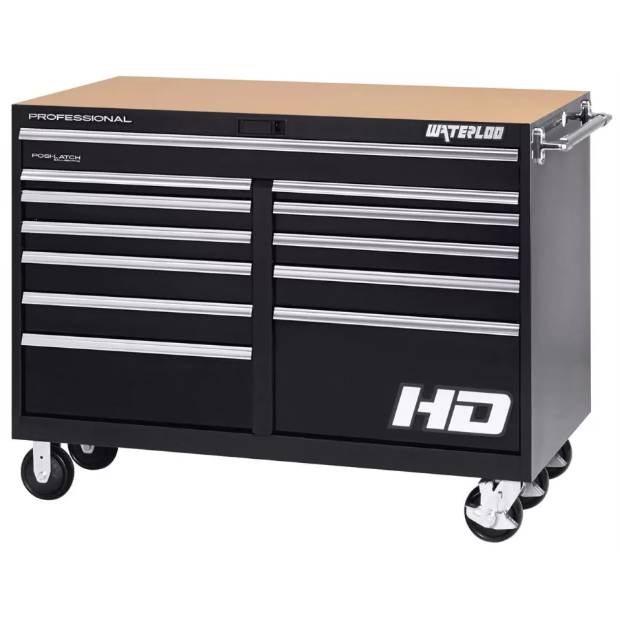56" Wide x 30" Deep 12-Drawer Cabinet - Black