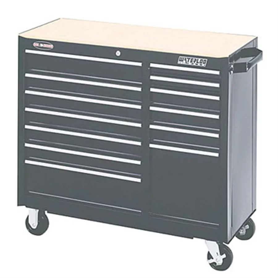 c. ProMaxx 13-Drawer Ball-Bearing Tool Cart 40 In W - Black