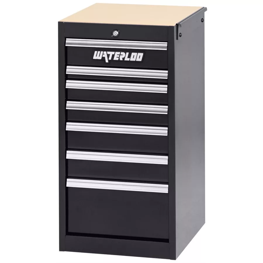 7-Drawer Side Cabinet - Black