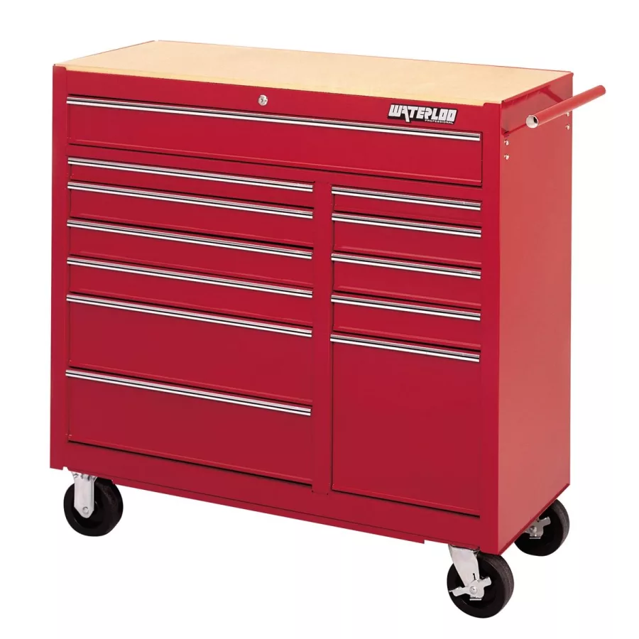 Pro Series 12-Drawer Tool Cart - Red