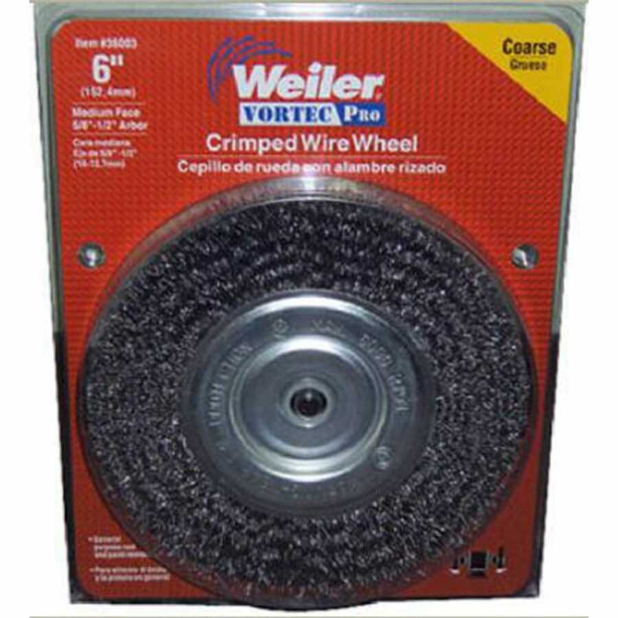6" Crmp W/W Crs Med Face 5/8"-