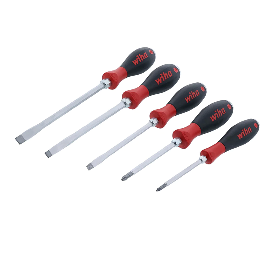 5 Piece SoftFinish X Heavy Duty Slotted and Phillips Screwdriver
