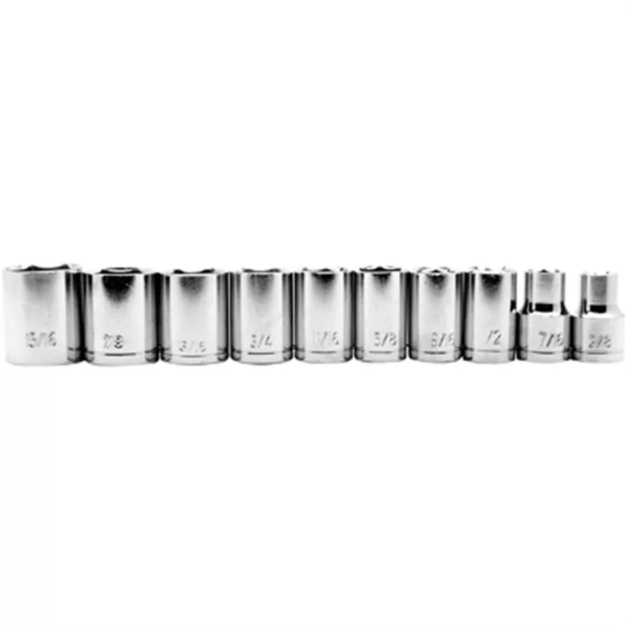 10 pc 1/2" DR Socket Set - SAE 10 pc 1/2" DR Socket Set - SAE