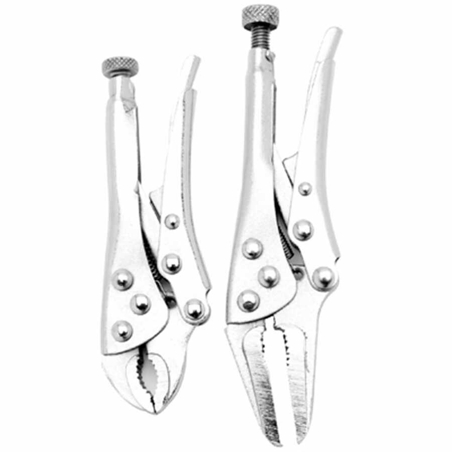 2 pc Locking Pliers Set