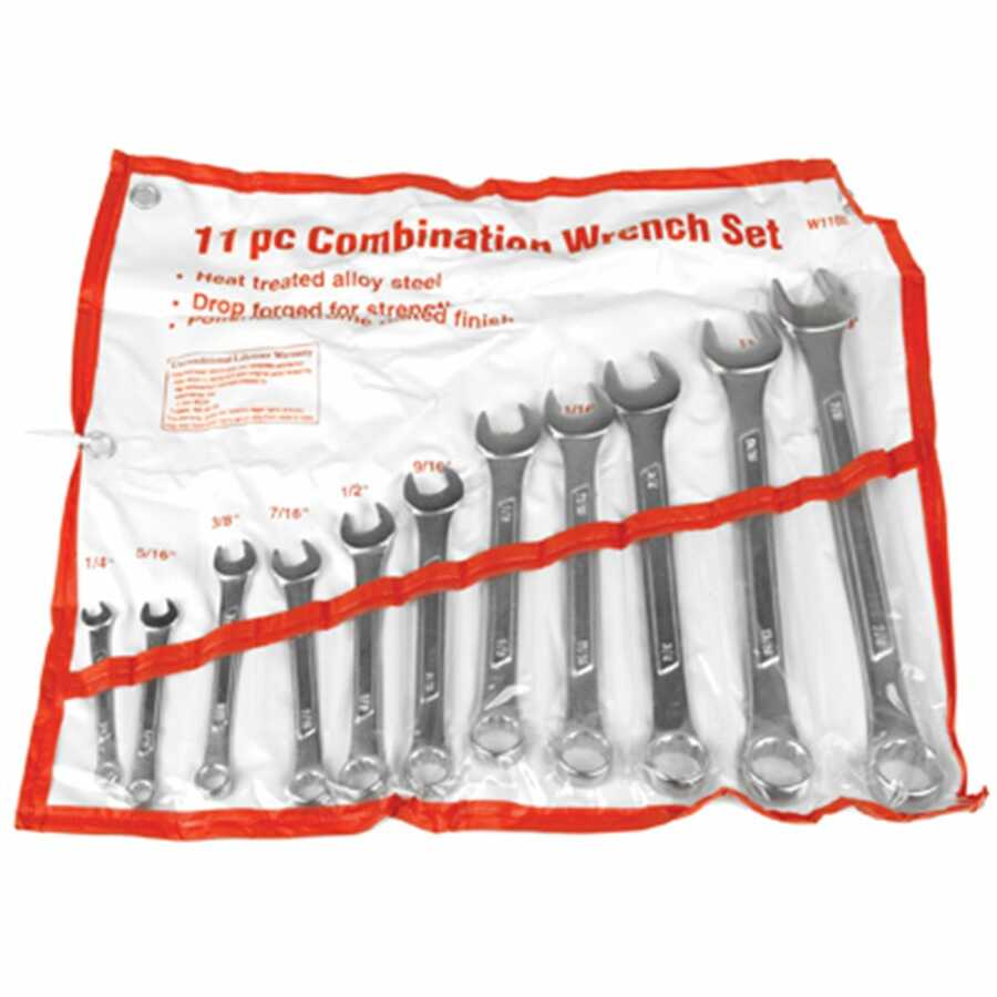 11 Pc SAE Comb Wrench Set