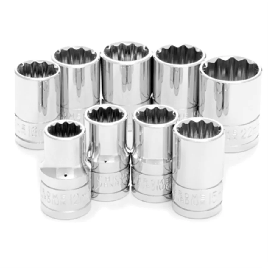9Pc 1/2'' Dr 12pt Metric Skt S 9Pc 1/2'' Dr 12pt Metric Skt S