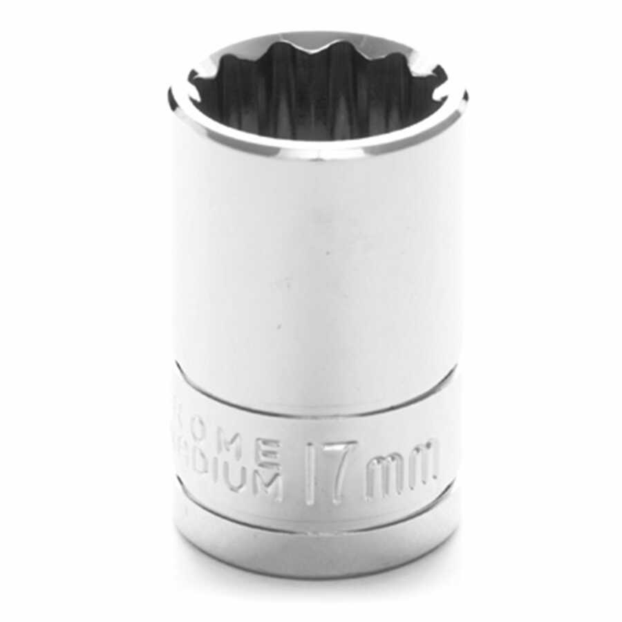 Wilmar - Performance Tool | W32817 | Performance Tool 1/2" Drive 17mm 12-Point Chrome Socket