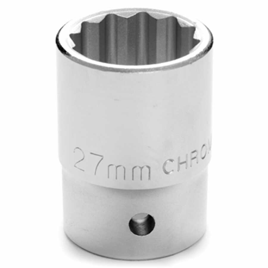 3/4" Dr 12pt Std Socket 27mm