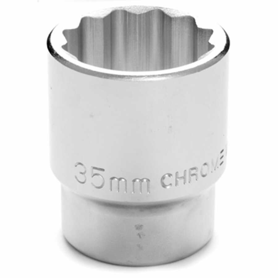 3/4" Dr 12pt Std Socket 35mm