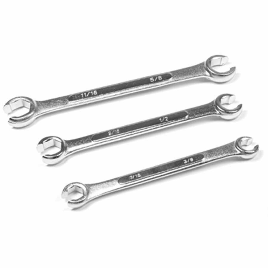 WILMAR 3 Pc SAE Flare Nut Wrench Set W350