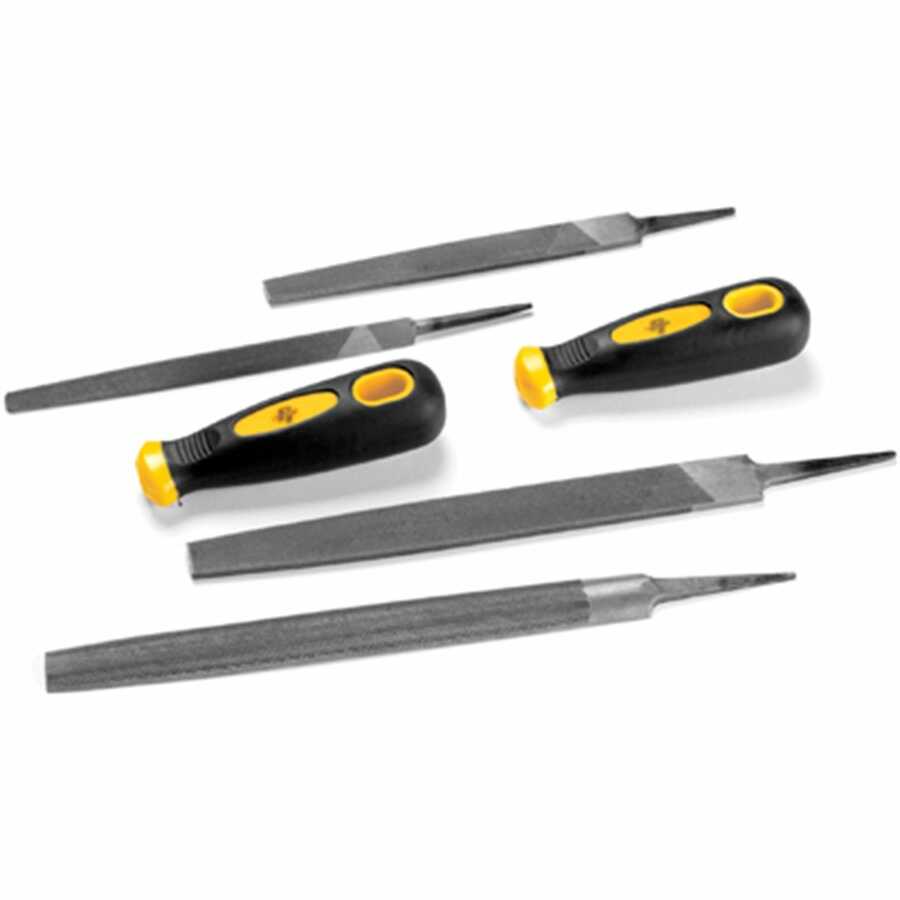 6 pc Set, 4 files & 2 Handles