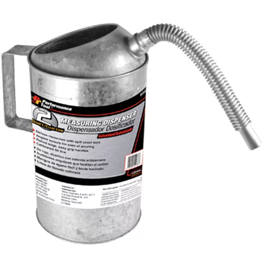 2 Qt Galvanized Measuring Disp 2 Qt Galvanized Measuring Disp