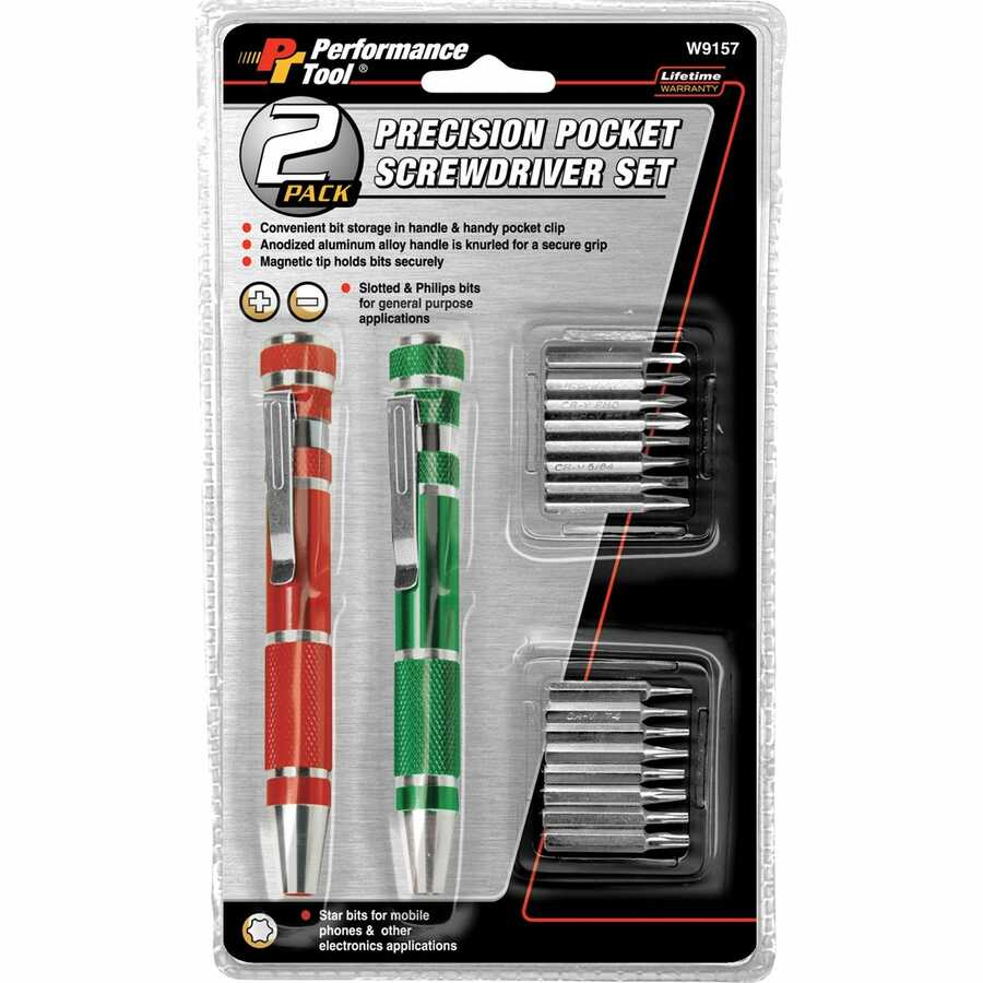 2 Piece Precision Pocket Screwdriver Set