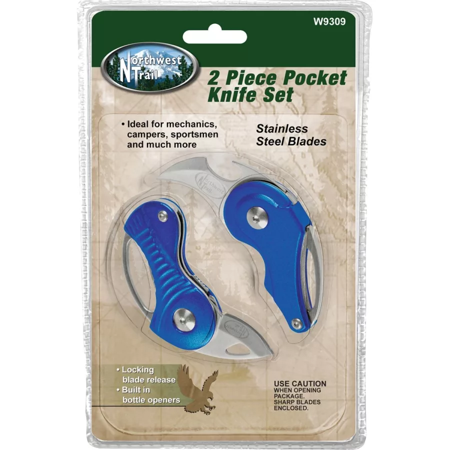 2 pc Pocket Knife Set (Curved) 2 pc Pocket Knife Set (Curved)