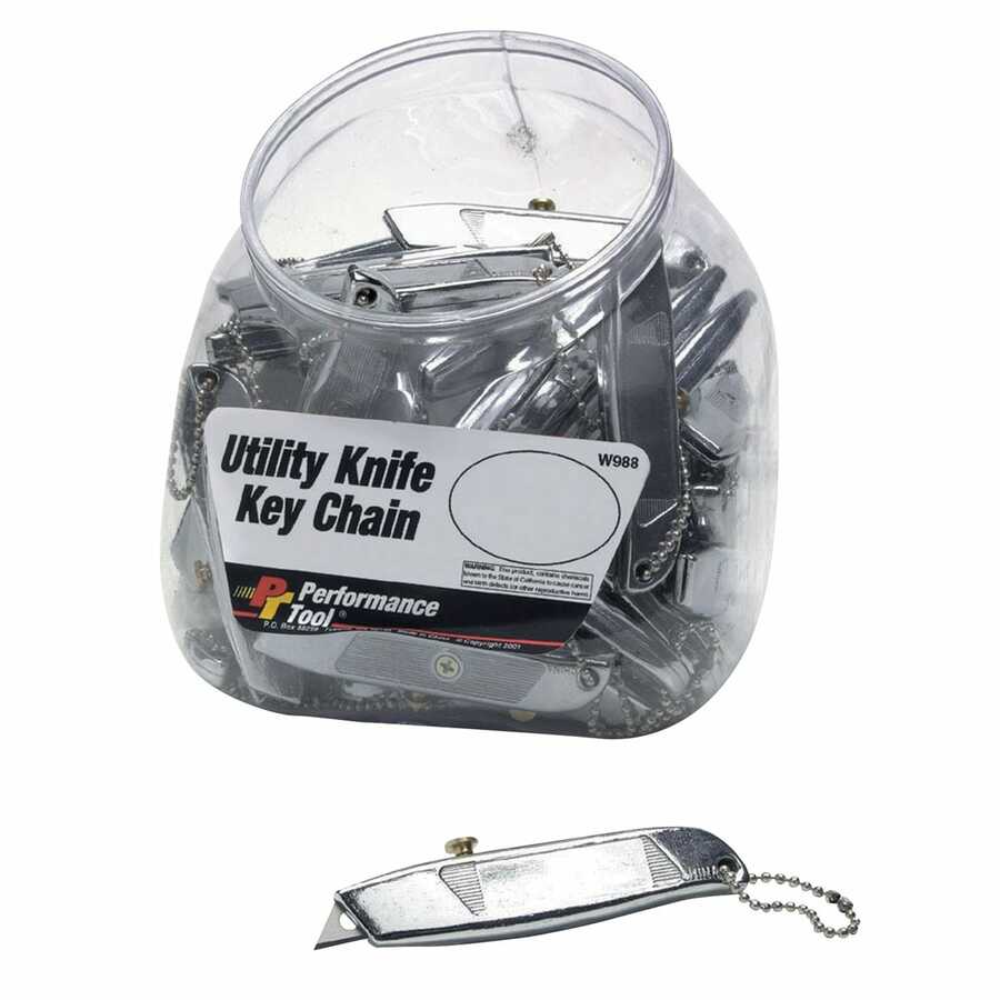 Utility Knife and Key Chain - 50 Individual Pcs