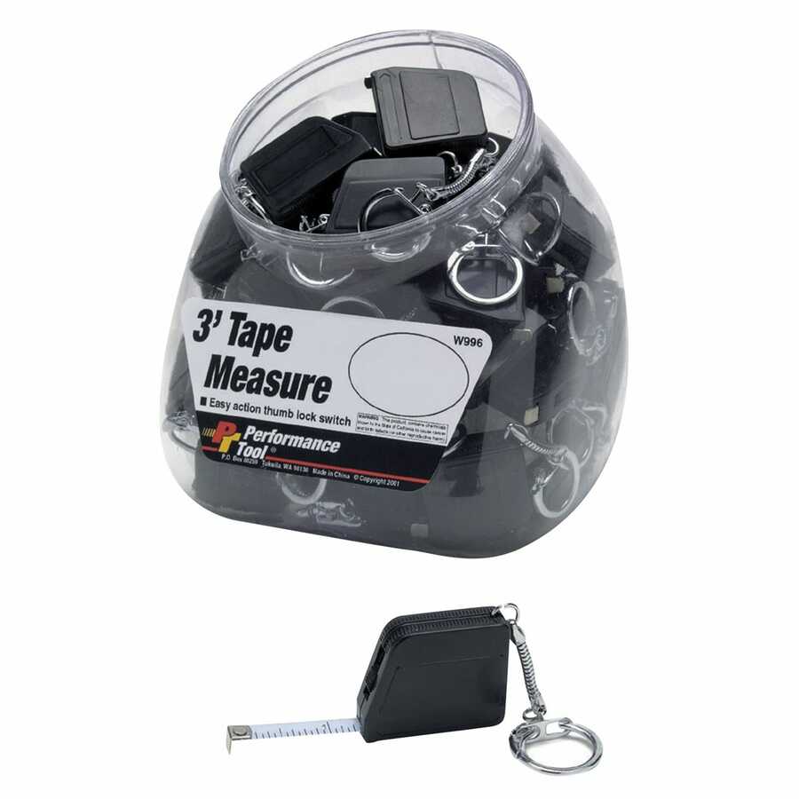 3 Ft Mini Tape Measure - 50 Individual Pcs