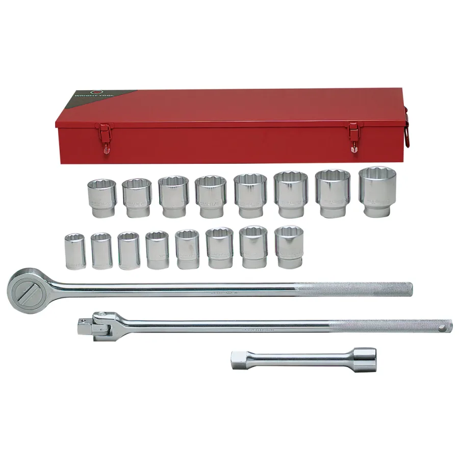 (image for) 3/4" Drive 12Pt Standard Socket Box Set -19 Piece