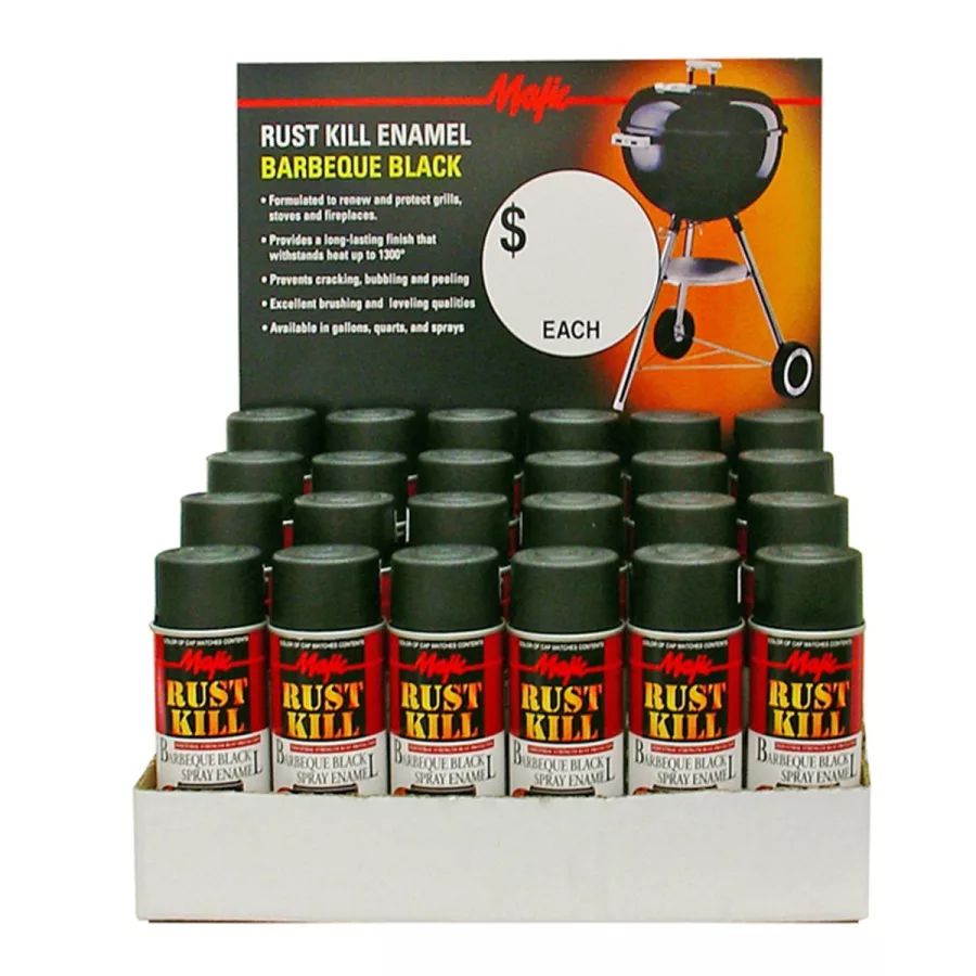Rust Kill BBQ Black Aerosol Display (image for) Rust Kill BBQ Black Aerosol Display