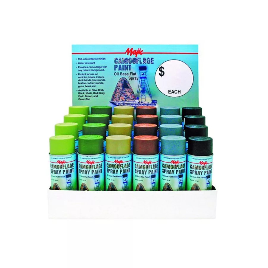 Majic Camouflage Aerosol Display Majic Camouflage Aerosol Display