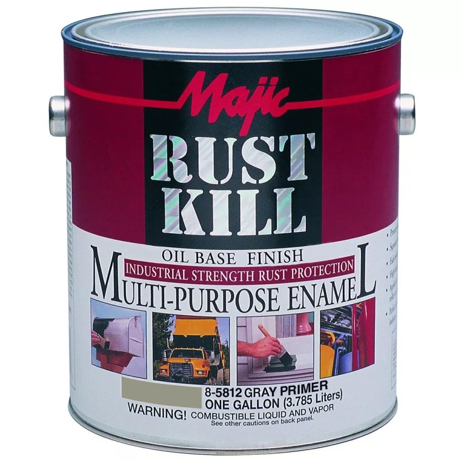 (image for) Majic Rust Kill Multi Purpose Enamel, Gallon Gray Primer