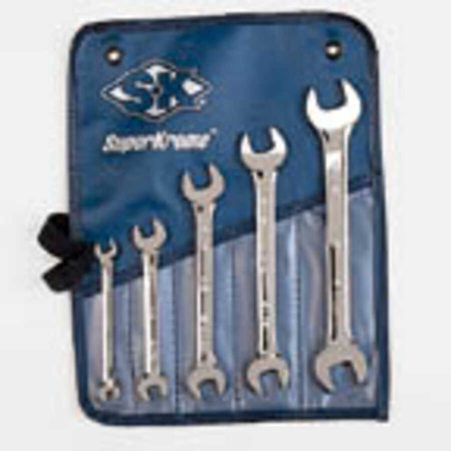 SuperKrome(R) Fractional Open End Wrench Set - 5 Piece