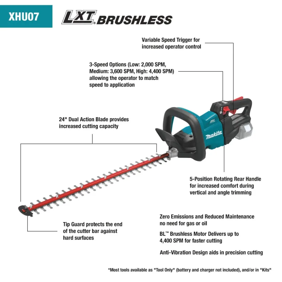 (image for) 18V LXT Brushless Cordless 24" Hedge Trimmer Kit (5.0Ah)