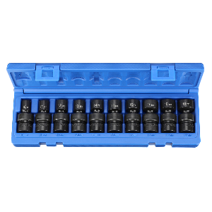 10 Piece 3/8" Drive Universal Metric Impact Socket...