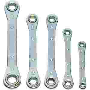 5 pc Metric Double Head Ratcheting Box Wrench Set...