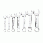 Stubby 12 Point Fractional Combination Wrench Set - 7-Pc