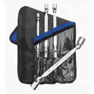 12-Pt Double Flex Head Socket End SAE Wrench Set in Roll Pouch -