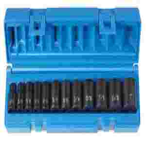 3/8 In Dr 12 Pt Std Fractional Impact Socket Set -...