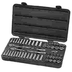 3/8 Inch Drive SAE Metric 6 Pt Standard & Deep Soc...