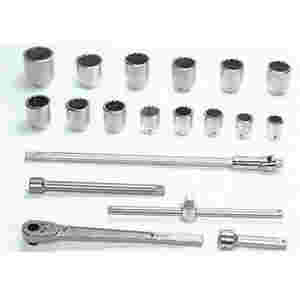 19 pc 1" Drive -Point SAE Shallow Socket and Drive...