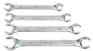 4 Piece Double Head Flare Nut Wrench Set, 6 Point, SAE, in Vinyl