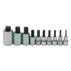 10 pc 3/8" Drive -Point SAE Bit Standard Hex Bit S...