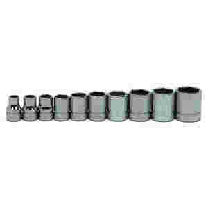 10 pc 3/8" Drive 6-Point SAE Shallow Socket Set on...