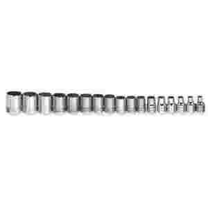 17 pc 3/8" Drive 12-Point Metric Shallow Set Socke...