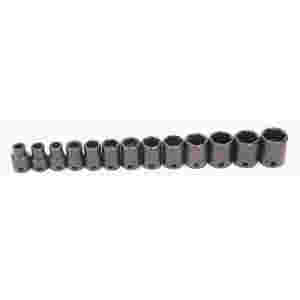 13 pc 3/8" Drive 6-Point Metric Shallow Socket Set...