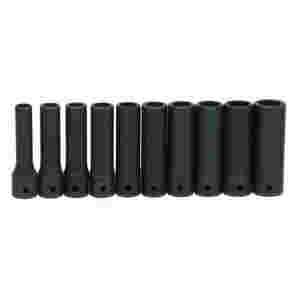 10 pc 1/2" Drive 6-Point Metric Deep Socket Set on...