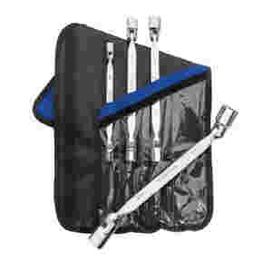 4 pc 12-Point SAE Semi Deep Double Flex-Head Combi...