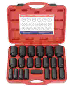 21 Pc 3/4" Drive Standard Deep Impact Socket Set...