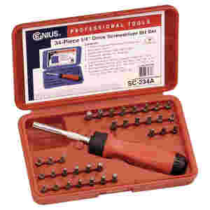 34 Pc 1/4" Hex. Drive Ratcheting Screwdriver & Bit...