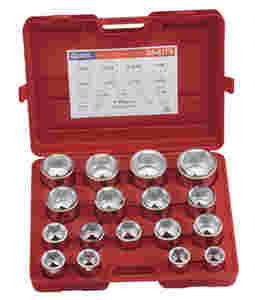 17PC 1" Dr. Metric Hand Socket Set