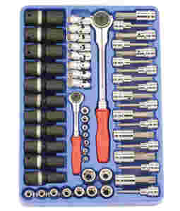 1/4 and 1/2 Inch Drive Metric Swivel Socket and Bit Socket Set 5