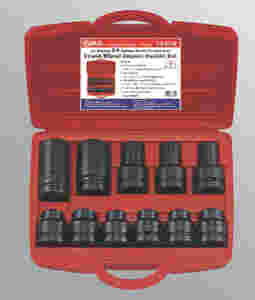 11PC #5 Spline Dr. SAE Truck Wheel Impact Socket S...