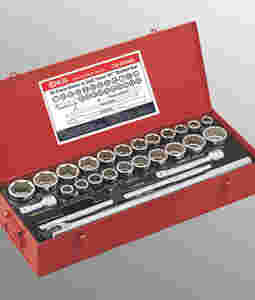 26PC 3/4" Dr. Metric & SAE Hand Socket Set