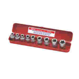 1/2 Inch Drive Star E-Type Socket Set 9 Pc