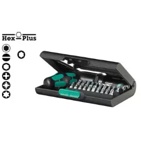 Kraftform Kompakt 90, 22 Piece Bit Set (SL/HX/PH/PZ/TX)