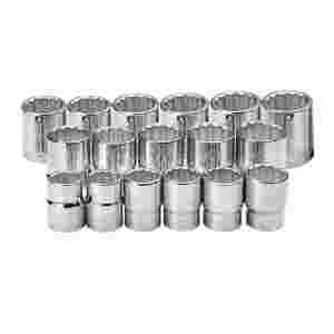 3/4 Inch Drive Shallow 12 Pt Metric Socket Set 24 ...